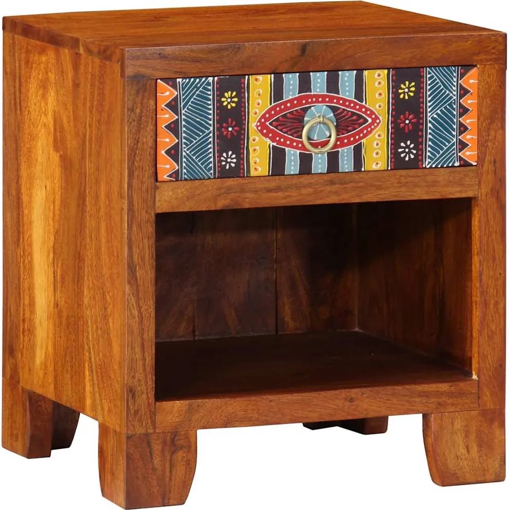 vidaXL Noptiera 40x35x45 cm din lemn masiv de salcam