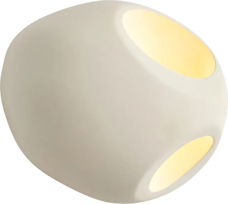 Lampă de perete Japandi Crem Rotundă 28cm - Pietra