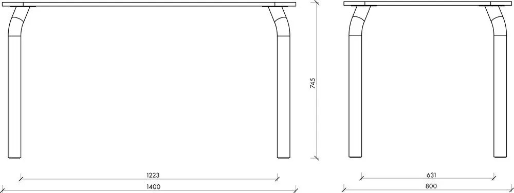 Masă de dining 80x140 cm Meko – noo.ma
