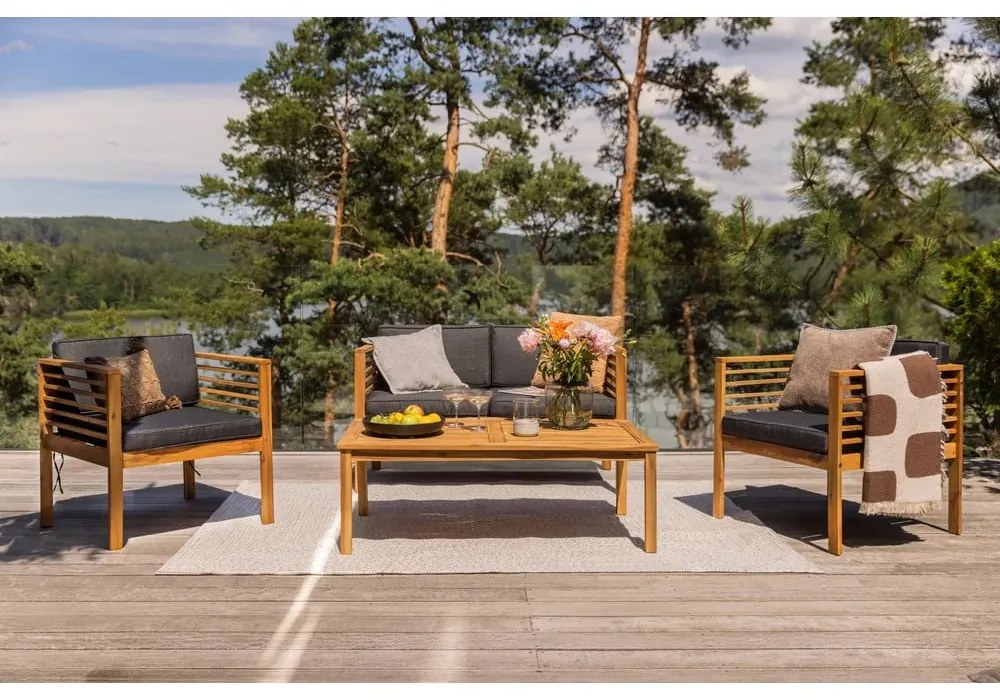 Covor alb/bej de exterior 170x120 cm - NORTHRUGS