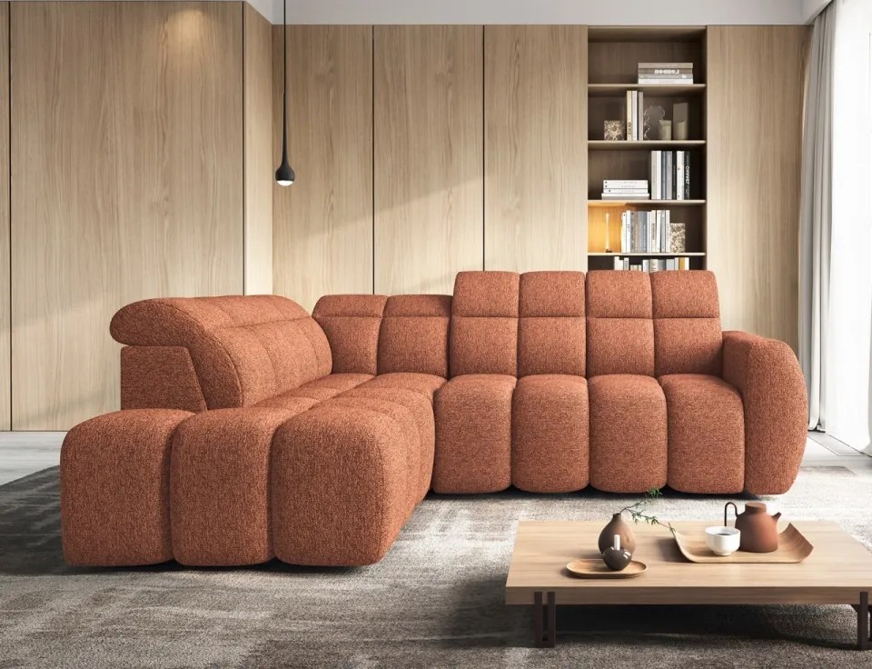 Canapea extensibila cu spatiu pentru depozitare, Falconn LT, Eltap (Culoare: Roz / Xillar 24)