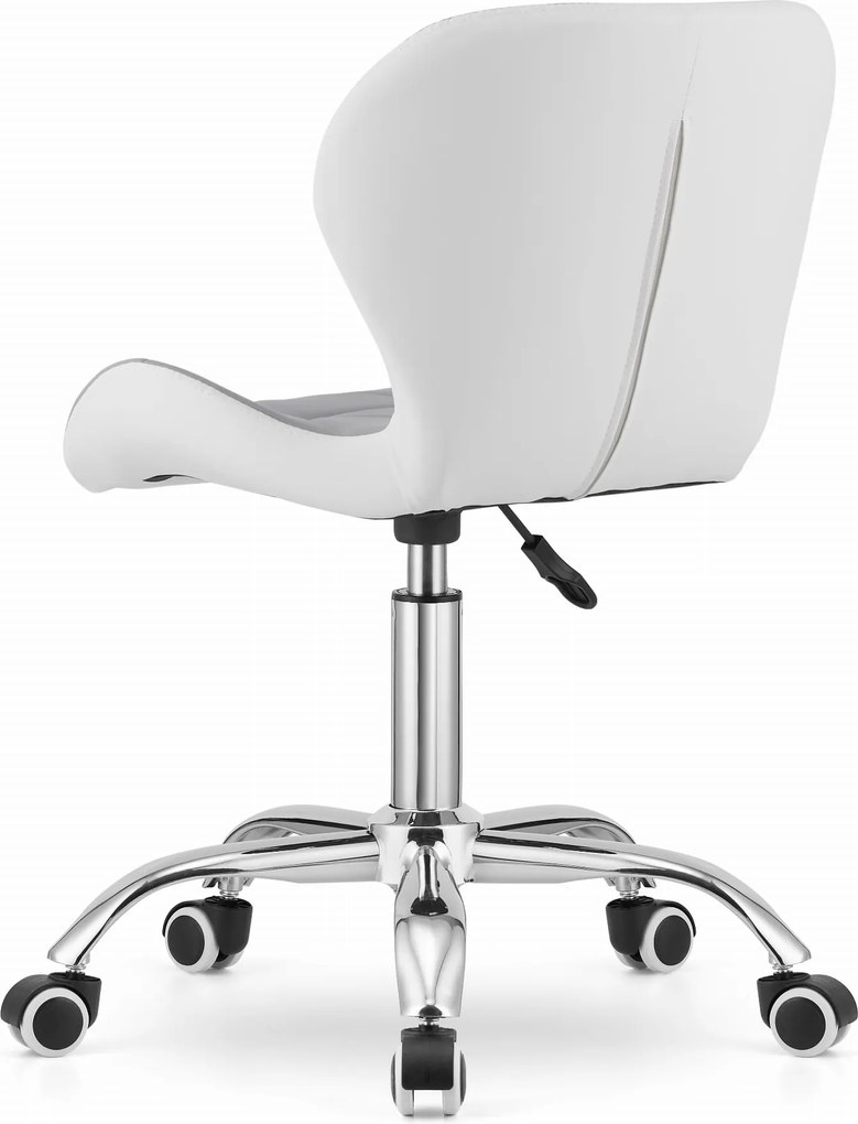 Oferta Scaun de birou alb-gri AVOLA din piele ecologica II clasa