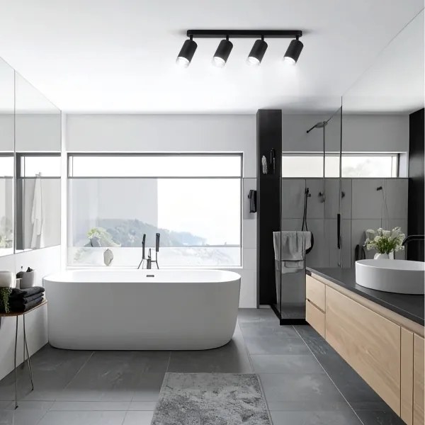 Spot pentru baie Brilagi SELE 4xGU10/30W/230V IP44 negru