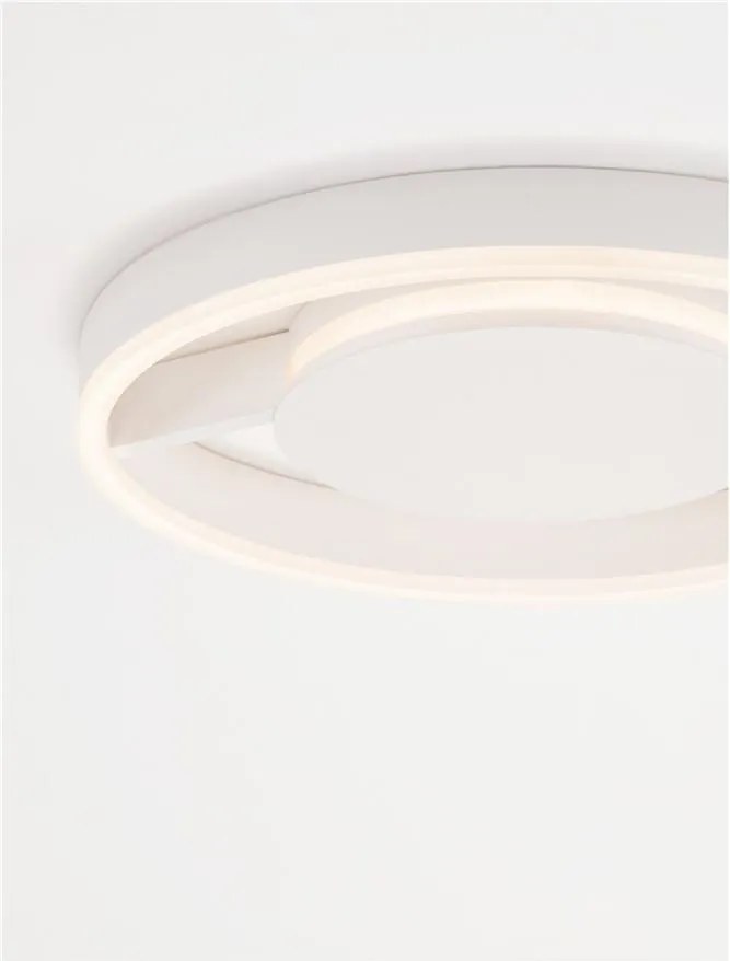 Lustra circulara aluminiu alb LED CCT SIENA 40cm