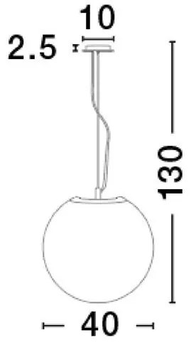 Pendul design modern Nevoso alb 40cm