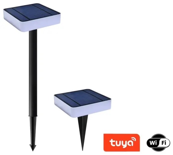Corp de iluminat LED RGB solar dimabil Immax NEO 07911L 1W/5V pătrat IP54 Tuya