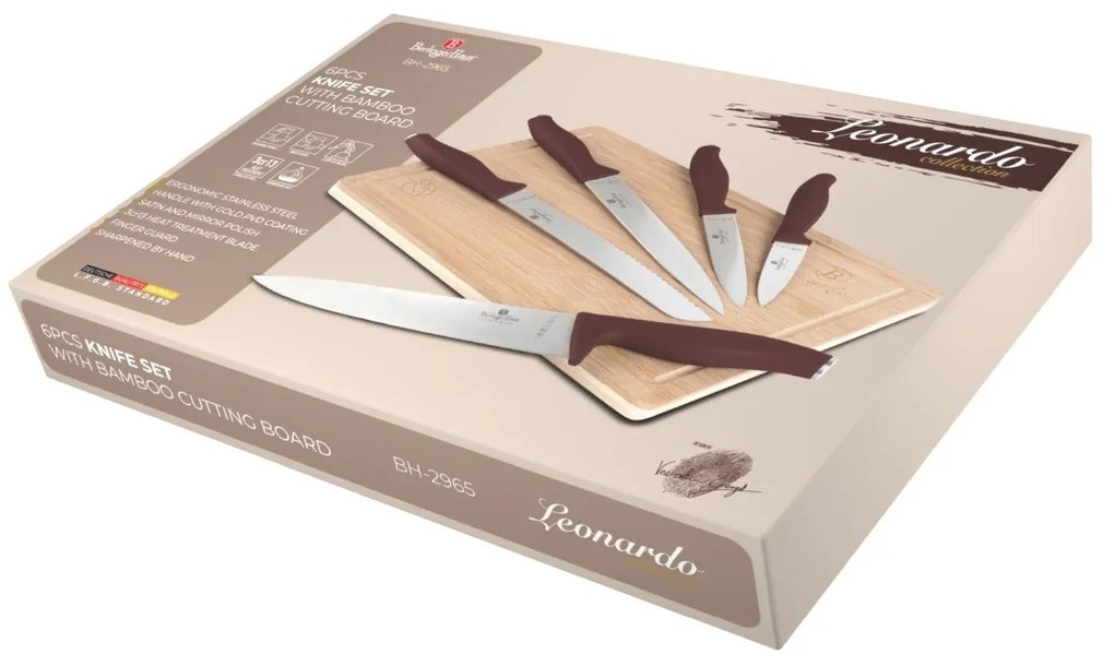 BerlingerHaus Set de cuțite cu tăietor Leonardo, 6 piese