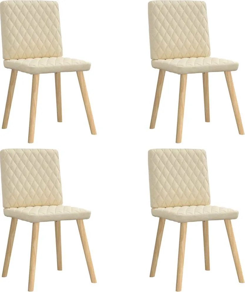 vidaXL Scaune de bucătărie, 4 buc., material textil