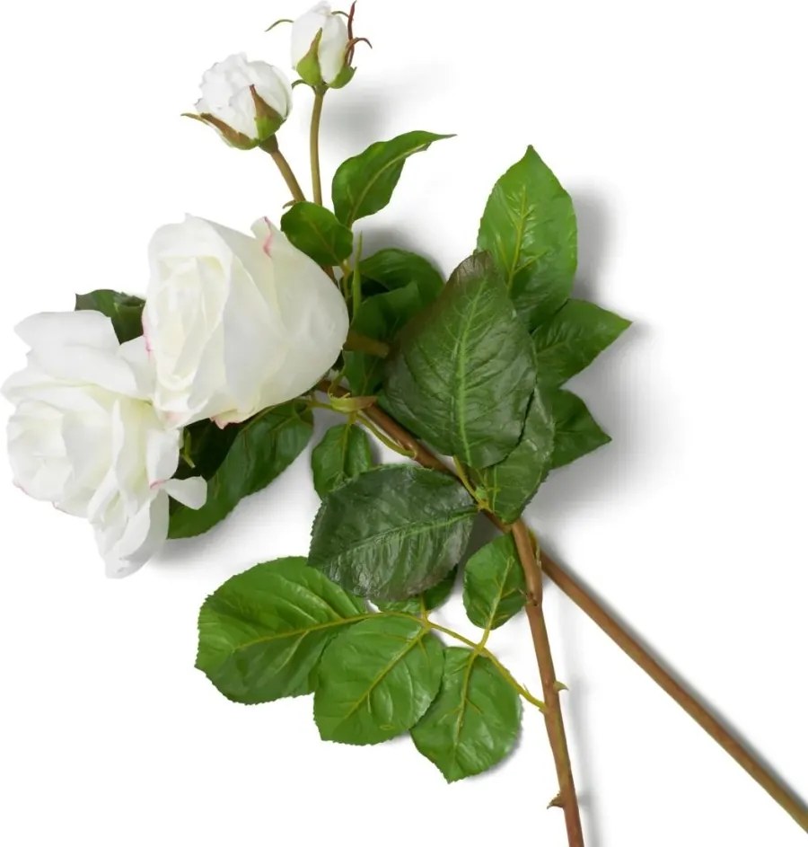 Buchet artificial LUX din 72 de trandafiri albi, Roses