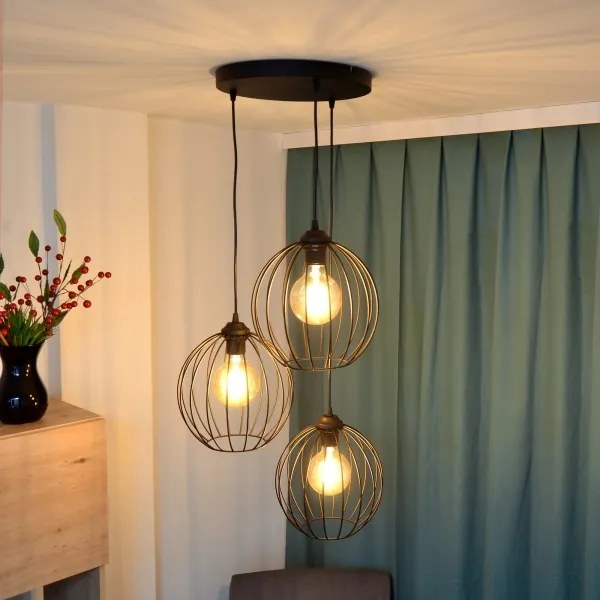 Lustră LED pe cablu MERCURE 3xE27/15W/230V