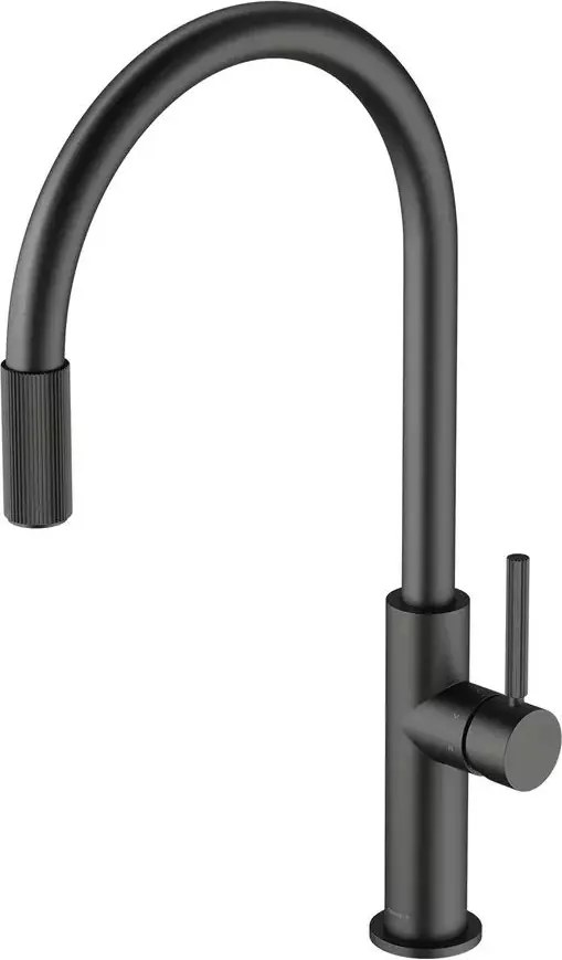 Baterie bucatarie grafit Omnires Switch cu 3 cai, pentru apa filtrata