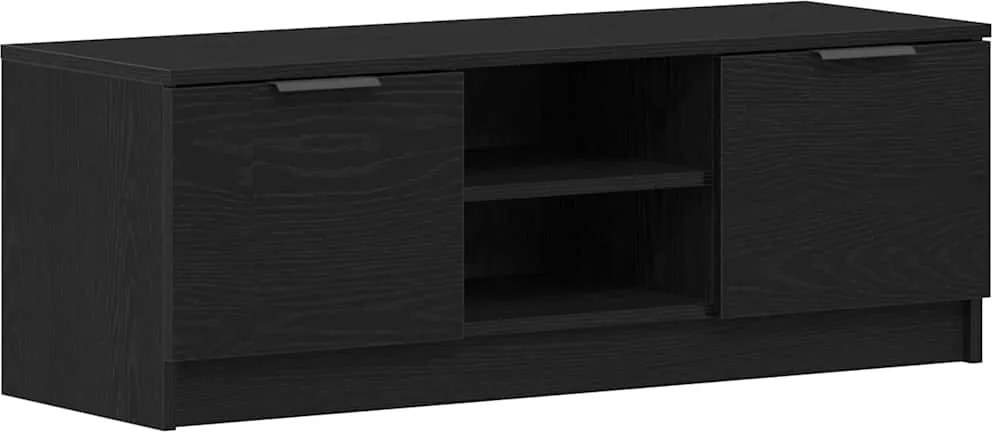 vidaXL Cabinet TV Stejar Negru 102 x 32 x 35.5 cm Lemn compozit