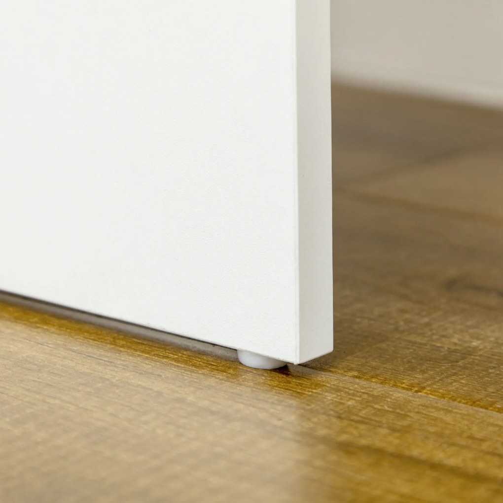 HOMCOM Post de machiaj cu oglindă mare din sticlă temperată, tocător de machiaj cu scaun căptușit, 4 sertare și 4 rafturi, post de machiaj pentru dormitor, alb | Aosom Romania