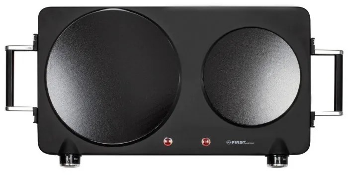 Plita dubla infrarosu First Austria FA-5096-6, 2500W, Termostat, Manere, Negru