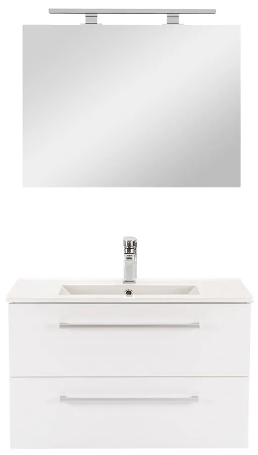 Mobilier complet de baie Vario Clam 80 alb-alb