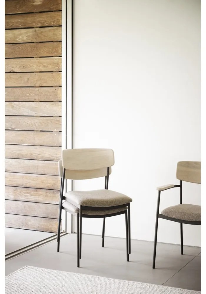 Scaune de dining bej/natural 2 buc. Maymont – Rowico