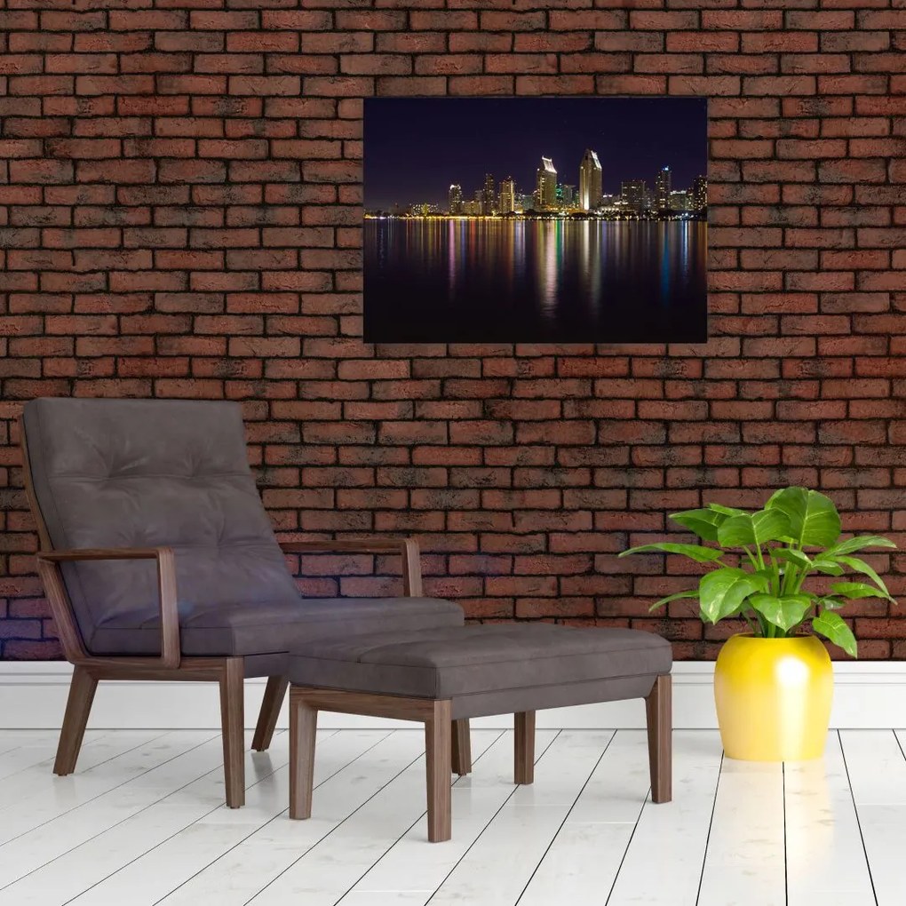 Tablou cu orașul nocturn (70x50 cm)