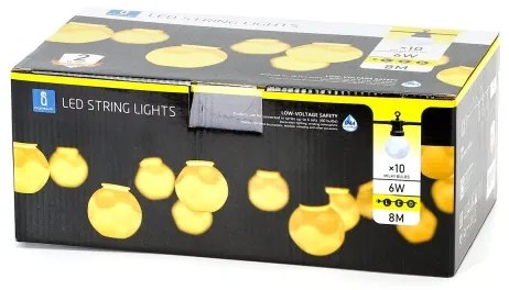 Lanț LED decorativ de exterior 10xLED/8m IP44 alb cald Aigostar