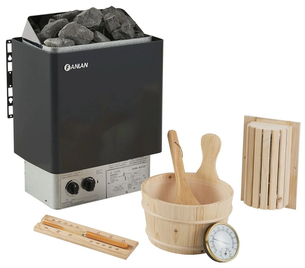 Vonkajšia sudová sauna Spitzbergen M dĺžka 120 cm priemer 190 cm (3,6 kW)
