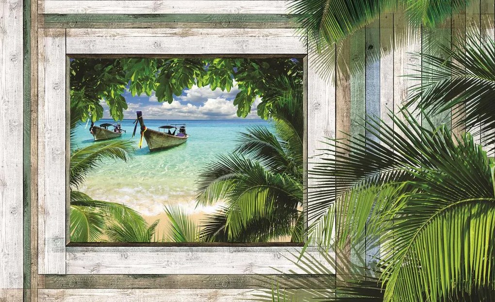 Fototapet - Plajă, mare, nisip (152,5x104 cm)