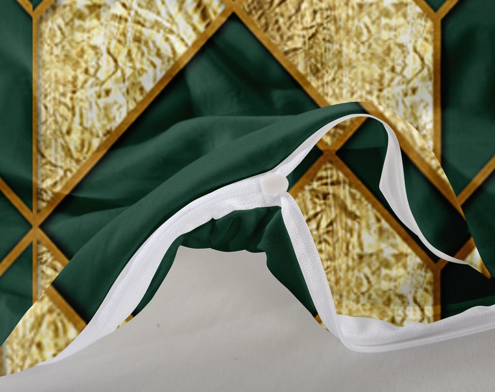Lenjerie de pat din microfibra verde, ELBA Dimensiune lenjerie de pat: 2 buc 70 x 80 cm | 160 x 200 cm