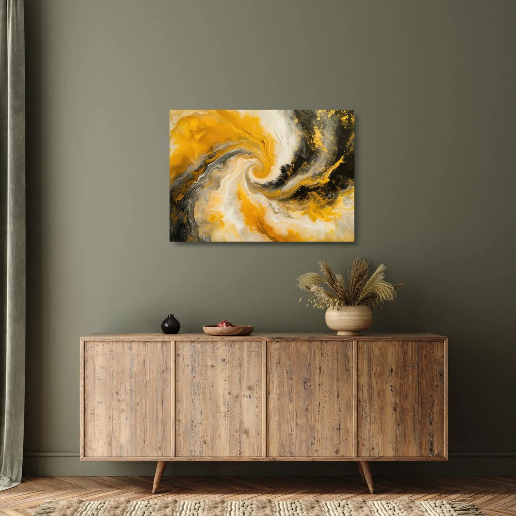 Tablou pe sticlă - Abstractizare în spirală (70x50 cm)