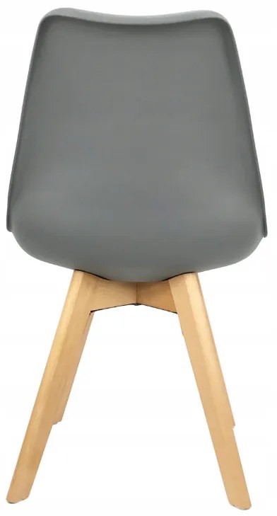 Scaune de sufragerie 4buc gri închis, stil scandinav Basic