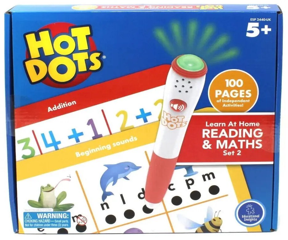 SET HOT DOTS® - CALCULEZ SI CITESC IN LIMBA ENGLEZA (SET 2) - EDUCATIONAL INSIGHTS (ESP2440-UK)