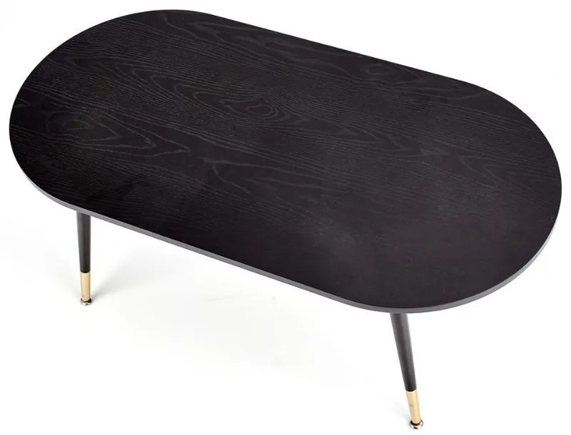 Masa de cafea Embosa, neagra/aurie