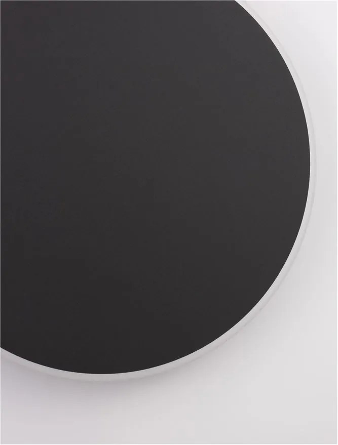 Aplica LED de perete design ambiental CYRCLE 30cm negru