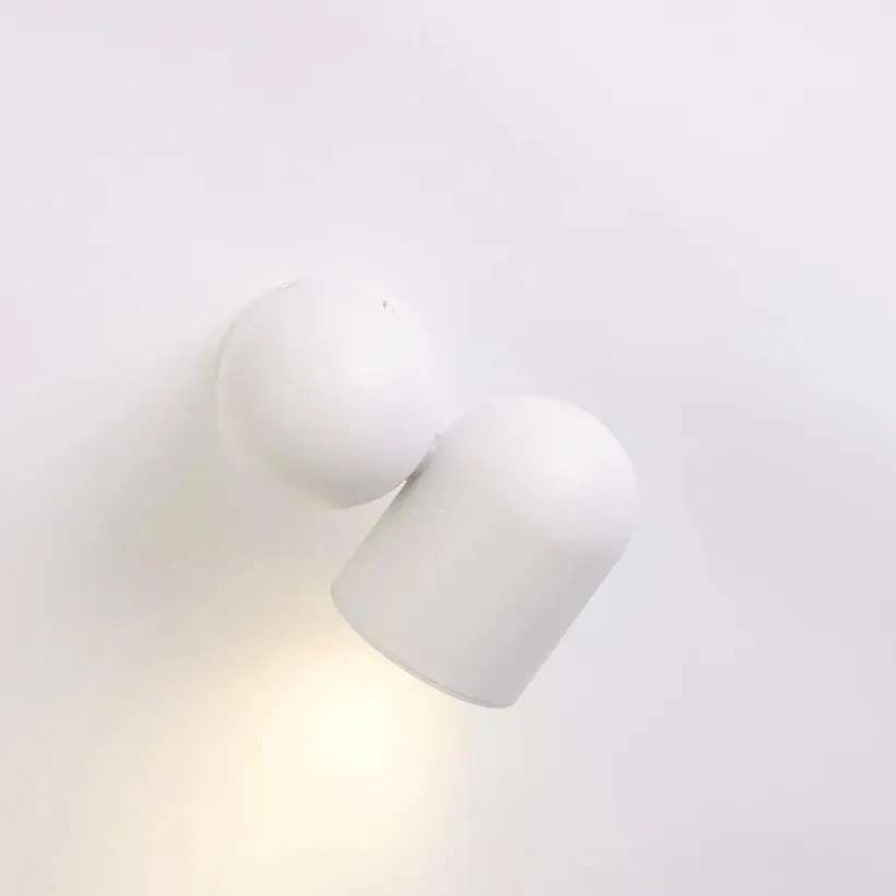 Aplica cu spot directionabil Perla, alb