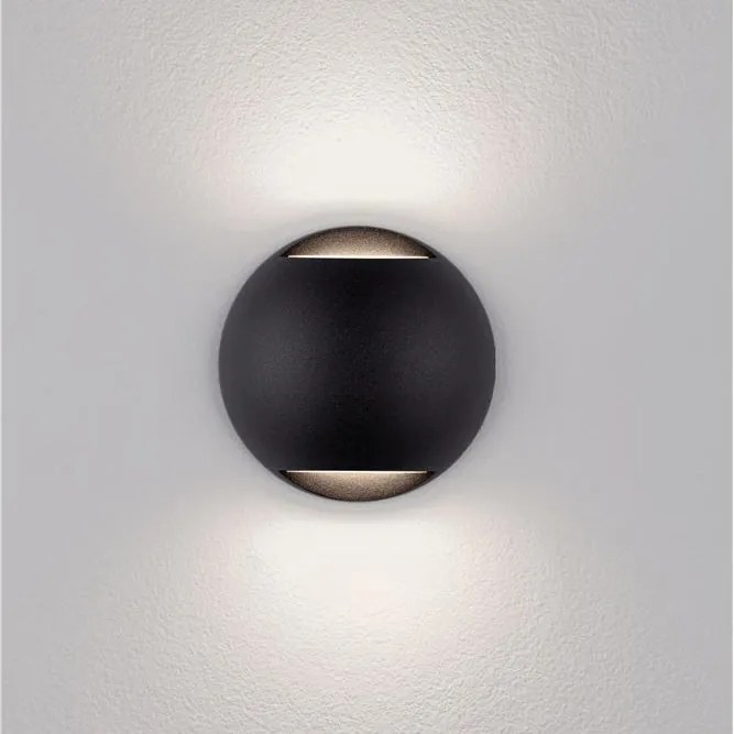 Aplica exterior cu iluminat sus si jos LED IP65 PASSO negru