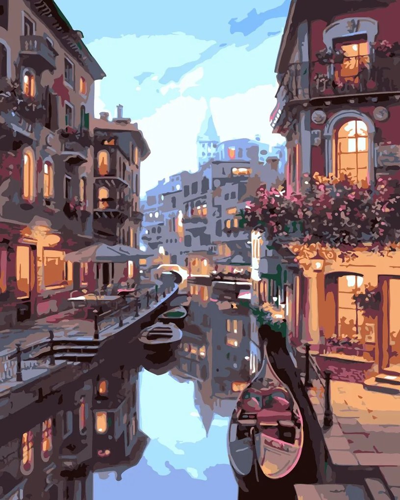 Pictura pe numere cu un cadru "Veneția 2" 50x40 cm