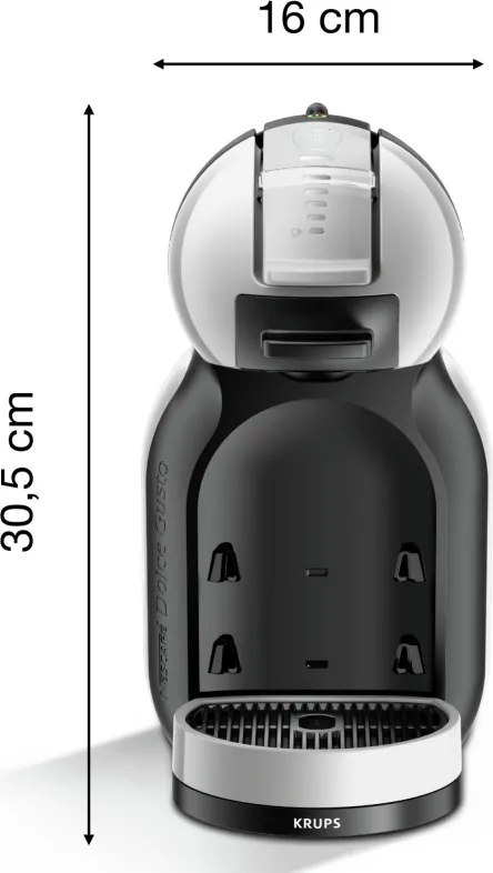 Espressor Krups KP123B10 NDG MINI ME, 1500 W, 15 bar, 0,8 l, Compatibil cu capsulele NESCAFÉ® Dolce Gusto®, Functie XL, ECO, Gri