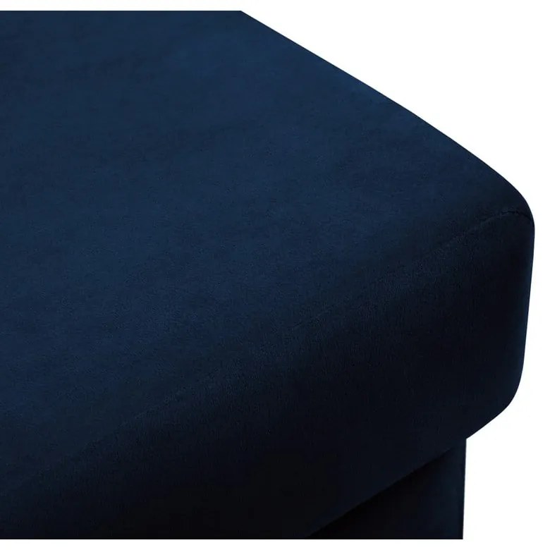 Taburet albastru cu tapițerie din catifea Kyoto – Cosmopolitan Design