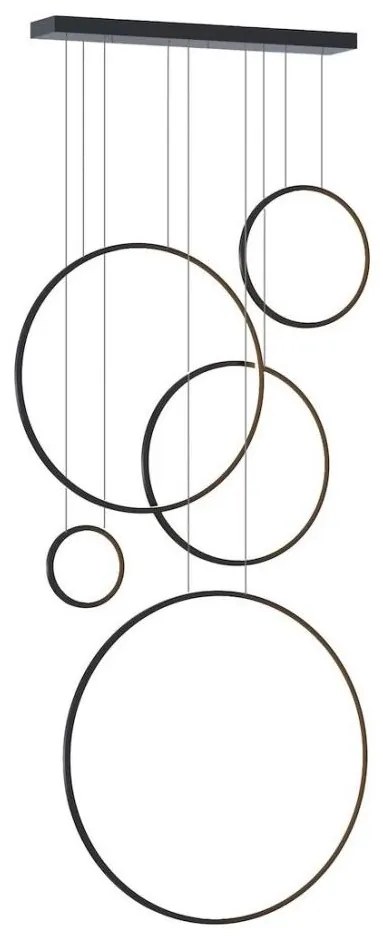 Lustră suspendată pe cablu SATURNO LED, 100 W, 230 V, negru