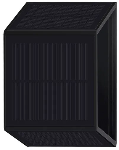 LED lampă solară de perete WINGS LED/2W/1300 mAh 3,7V 6000K IP54 negru