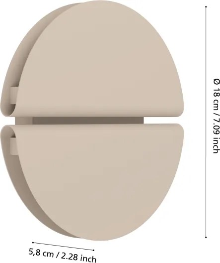 Eglo 902121 - Aplica de perete LED pentru exterior PIANOSA, 4,5 W, 230 V, IP44, bej