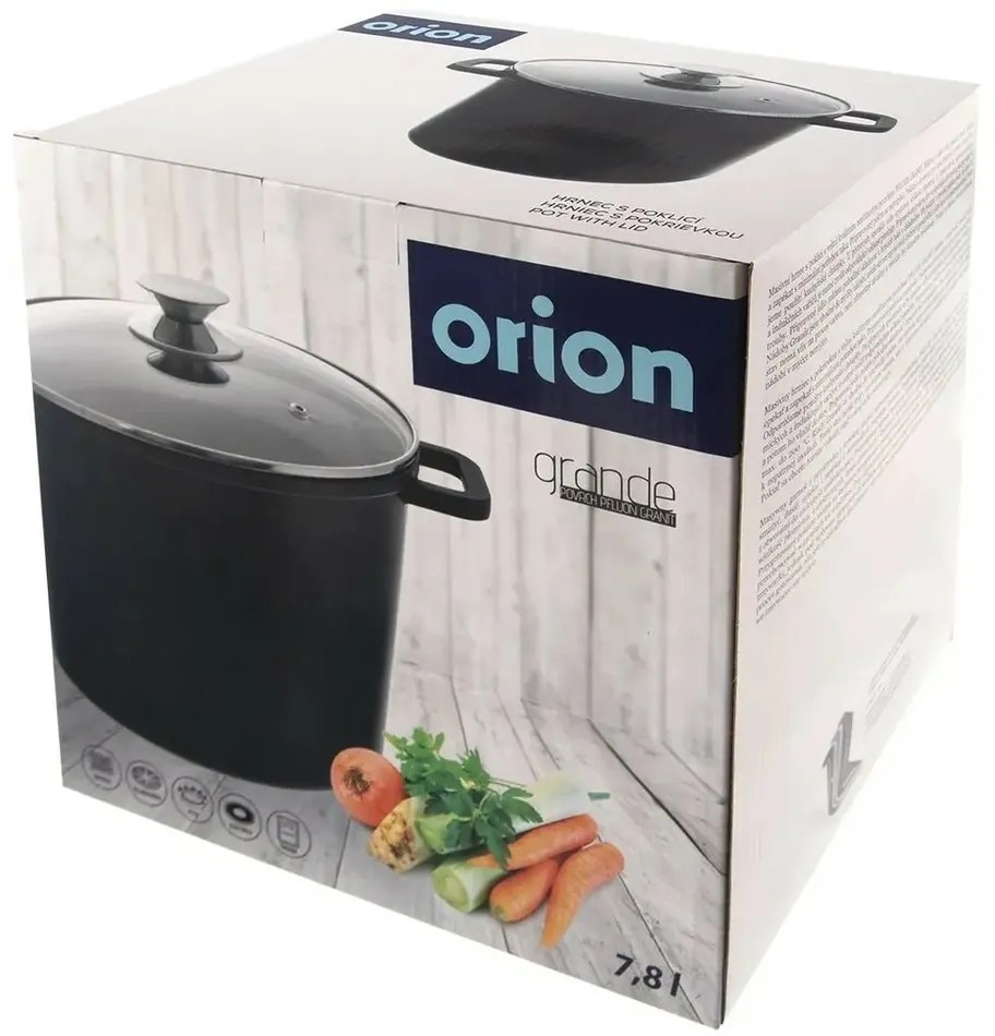 Oală cu capac din sticlă Orion Grande , 7,8 l, 7,8 l