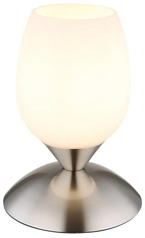 Veioza/Lampa de masa design decorativ KUWAITA nickel/opal