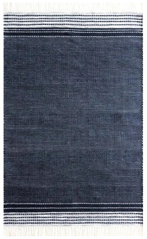 Covor reversibil pentru exterior din plastic reciclat Green Decore Civil, 120 x 180 cm, albastru-închis