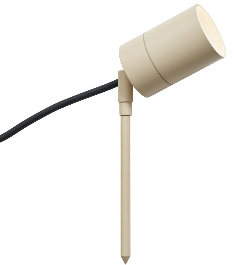 Spot cu țăruș bej GU10 50mm reglabil IP44, inclusiv cablu și ștecher - Solo