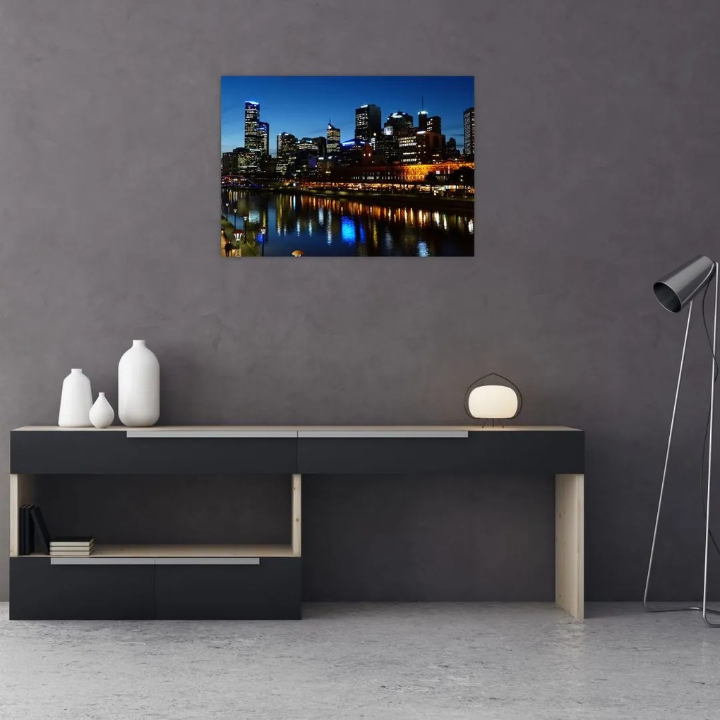 Tablou cu noaptea în Melbourne (70x50 cm)
