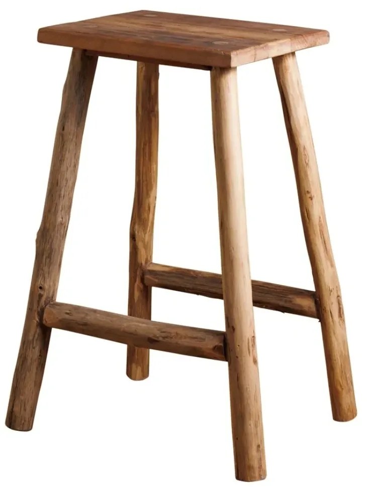 Scaun dining, maro, din lemn reciclat, Noe