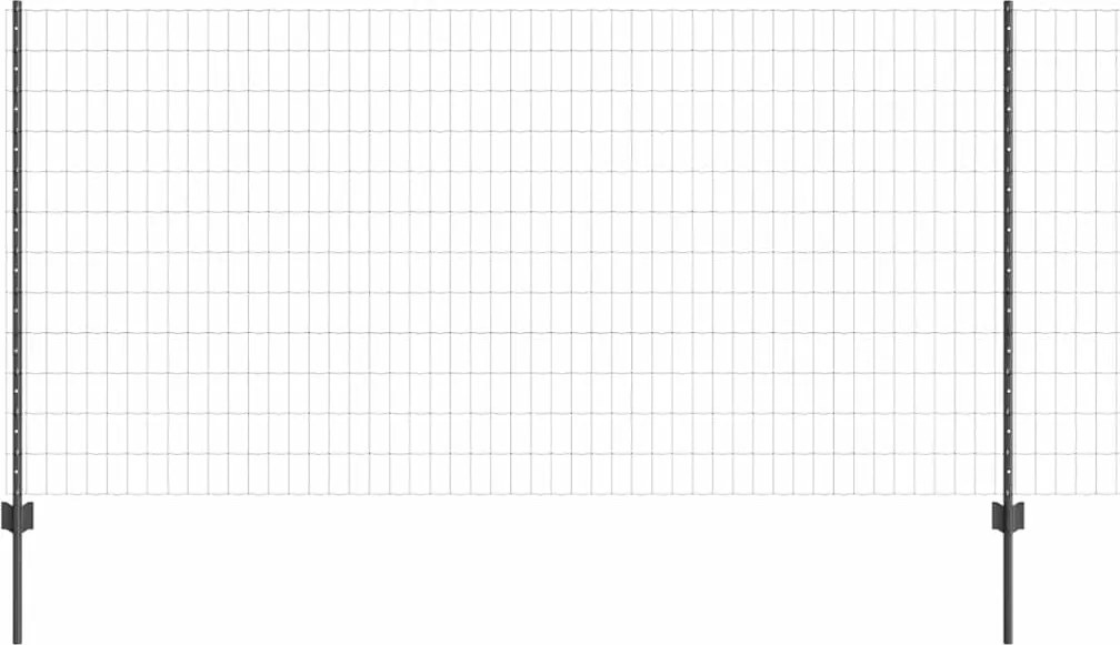 vidaXL Gard cu Stâlp Gri 1,2 x 25 m Oțel și PVC