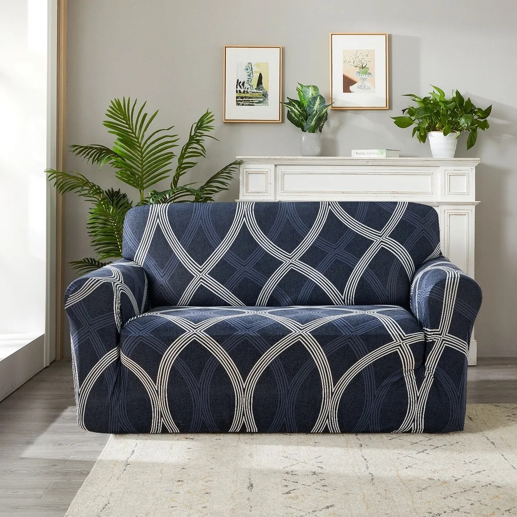 Husă elastică pentru fotoliu 4Home Elegant albastru , 90-140 cm + față de pernă gratis, 90-140 cm