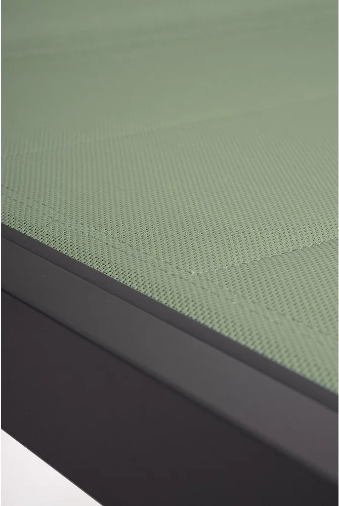 Șezlong de grădină verde din metal Hilde – Bizzotto