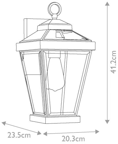 Aplică de exterior RAVINE 1xE27/60W/230V IP44 neagră Quoizel