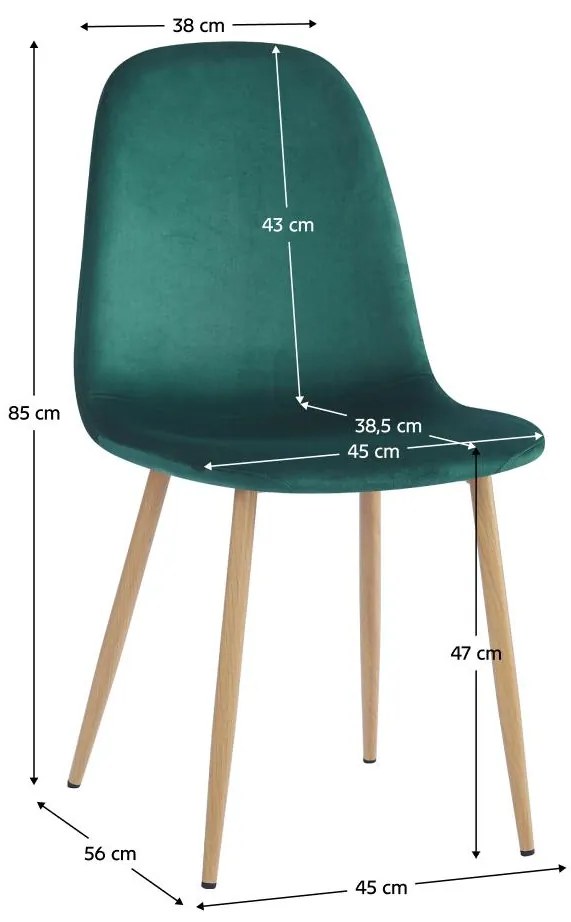 Scaun sufragerie Laga (smaragd + fag) . 1116389