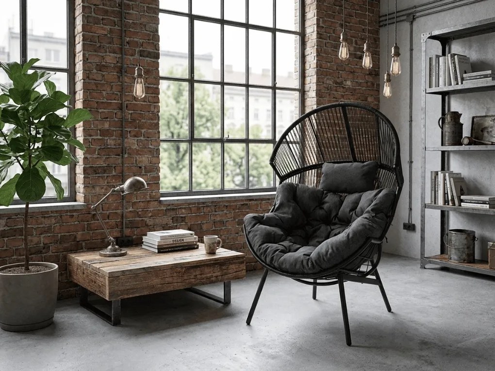 Scaun de gradina AURELO, neagra